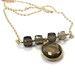 Brown Smoky Quartz Necklace Bead Bar Yellow Gold Jewelry Gemstone Jewellery Pendant Chain Mother's Day Gift N-206