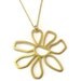 Gold Necklace Flower Pendant Charm Jewellery Chain Modern Funky Everyday Graduation Fashion N-263