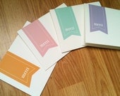 Merci / Thank you cards in Pastel - Set of 4