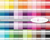 Digital Scrapbook Paper Pack  --  Rainbow Graduated Stripes -- INSTANT DOWNLOAD