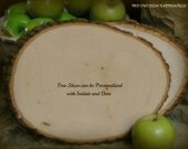 Table Centerpiece Cake Plate Tray Natural Wood Tree Slice Rustic Wedding Decor Personalized