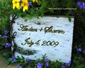 Guest Book Personalized Birch Bark Rustic Wedding Decor