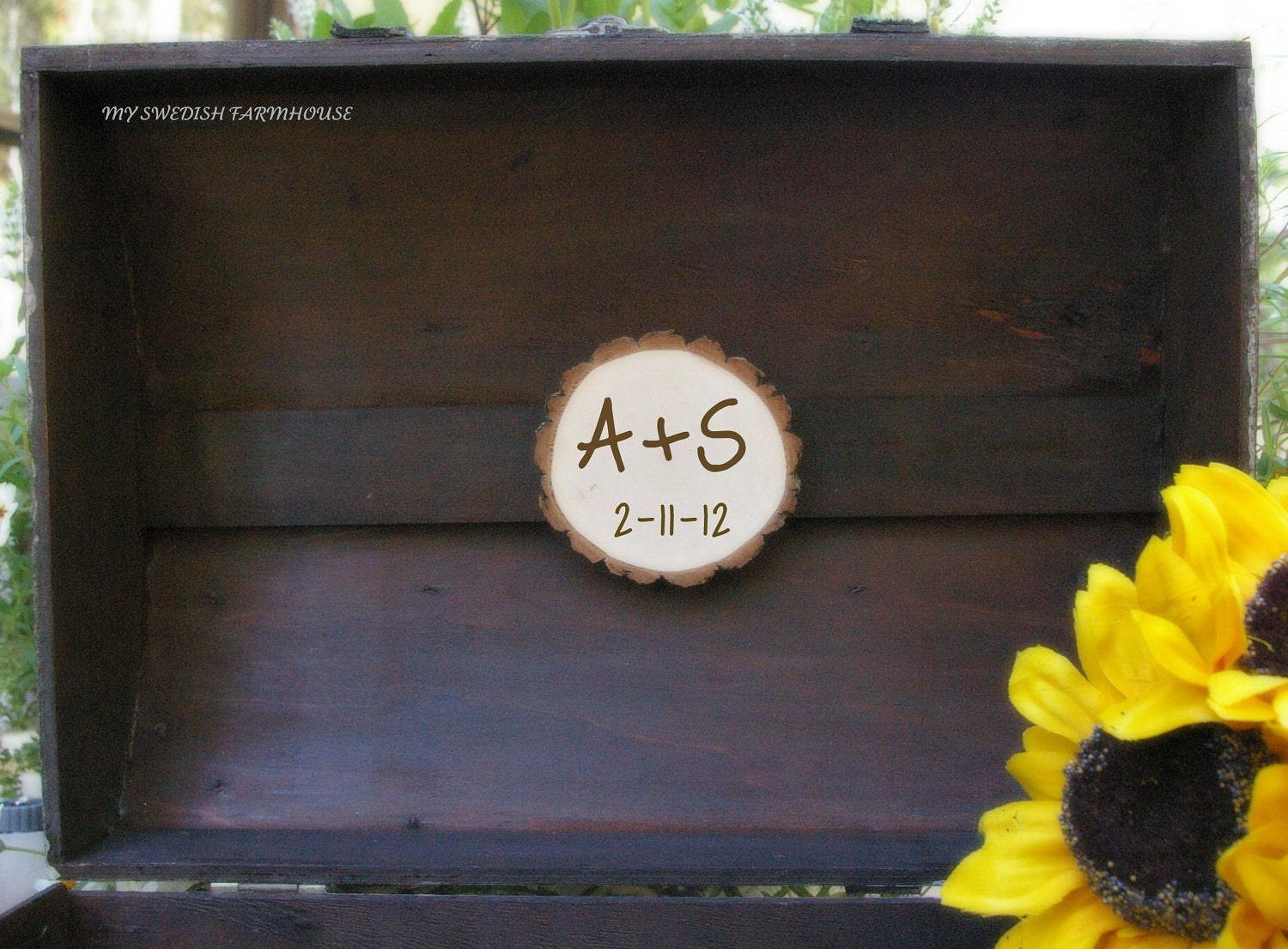 Wedding Card Box Trunk Wine Love Letter Ceremony Anniversary Rustic Shabby Chic Fairytale Vintage Wedding Custom