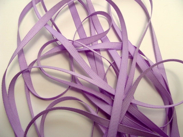 10 Yds 1/4" Grosgrain Ribbon -  Lavender