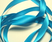 5 yds Double-Faced Satin Ribbon - 5/8" width - Turquoise
