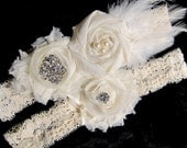Vintage Inspired Bridal Garter Set in Ivory, Garter, Bridal Garter, Wedding Garter Set