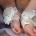 Baby Sandals, Baby Shoes, Barefoot Blossom (TM) Off-White Hydrangea