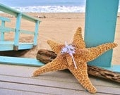 Beach Wedding Starfish Ring Bearer Pillow Alternative - Destination Wedding - Pick Your Custom Color(s)