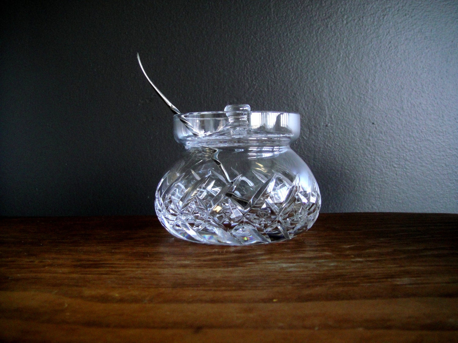 Royal Brierley Crystal Sugar Bowl with Lid Vintage by ExpatVintage