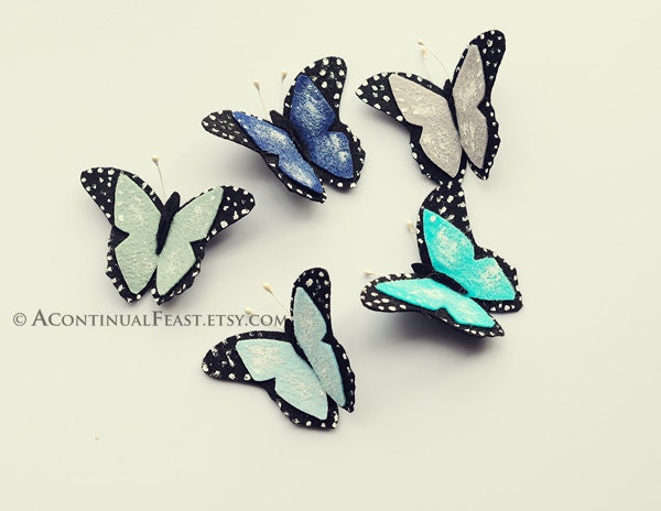 Felt Butterfly Decoration,Set of 5