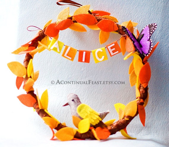 Door Wreath&Wall hanging Custom name