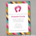 Tiny Toes Baby Shower Invitation