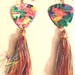 Confetti Guitar Pick Earrings with Tassels