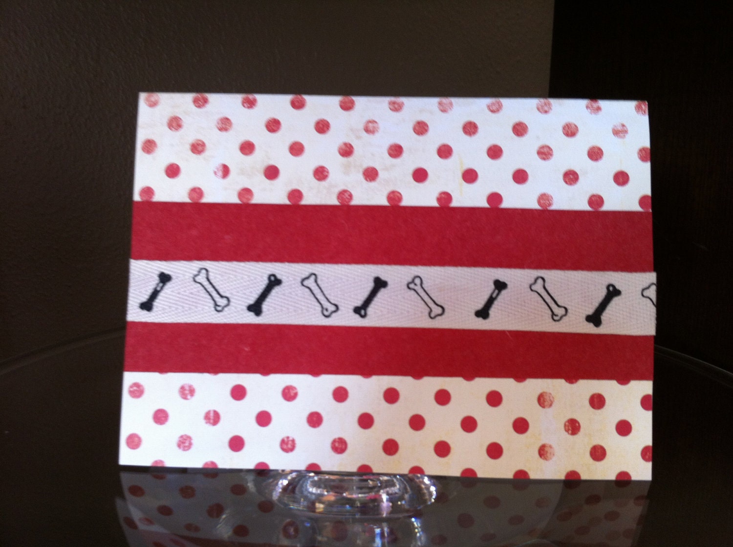 Handmade Dog Bone Card (Ready to Ship)