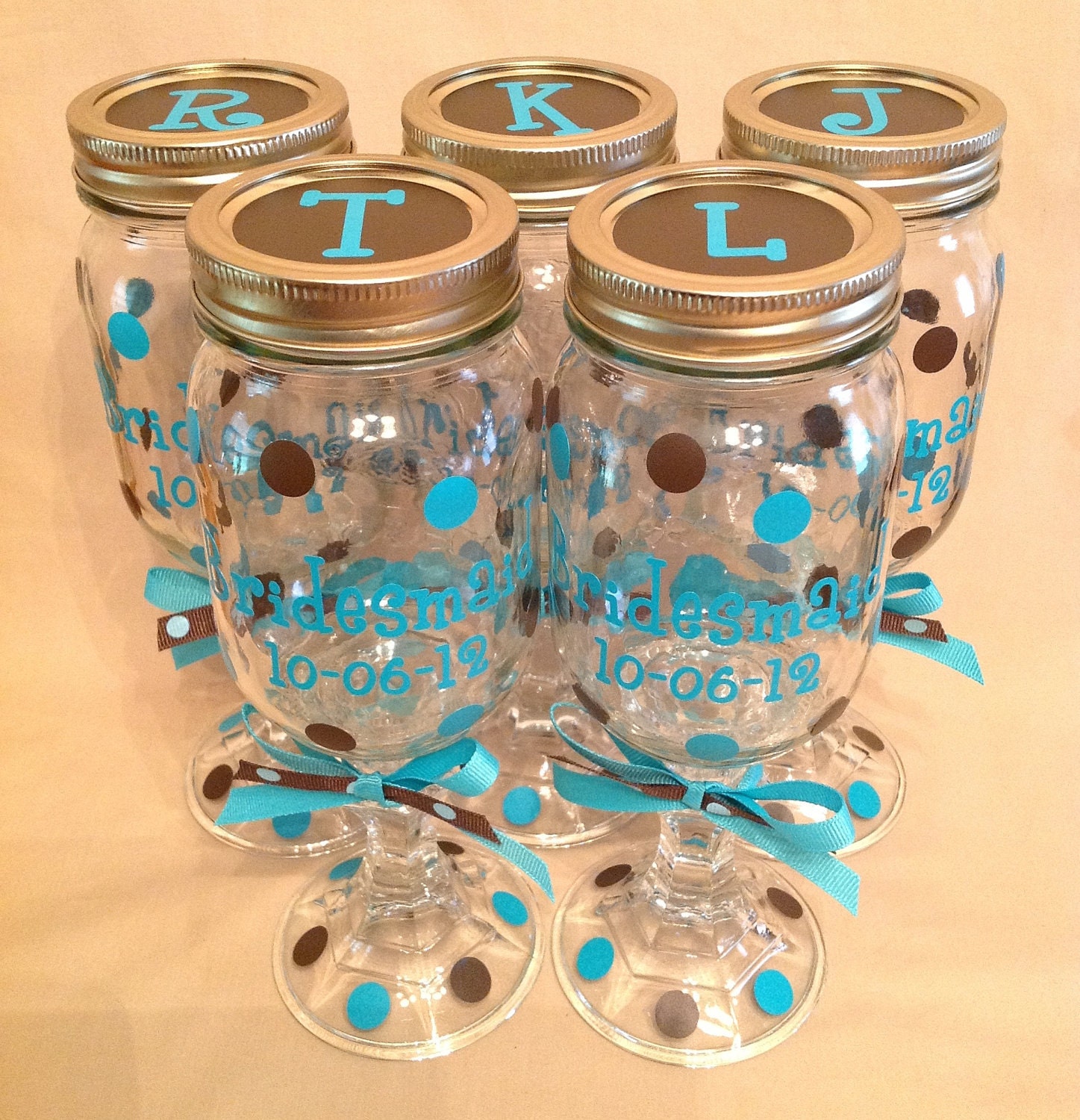 Personalized Bridesmaid REDNECK WINE GLASS Mason Jar Gift Idea for Bridal Party Bachelorette Party - Pick Words & Colors