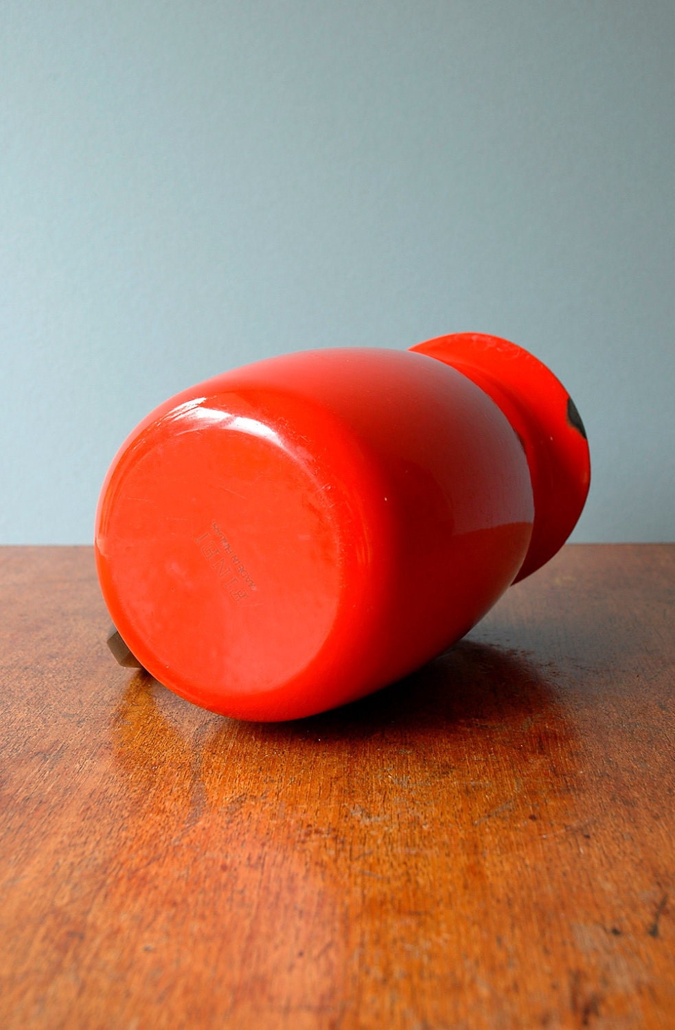 Mid Century Danish Modern Finel Enamel Pitcher - Red - RESERVED