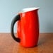 Mid Century Danish Modern Finel Enamel Pitcher - Red - RESERVED
