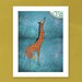 Giraffe art print illustration poster 12x16