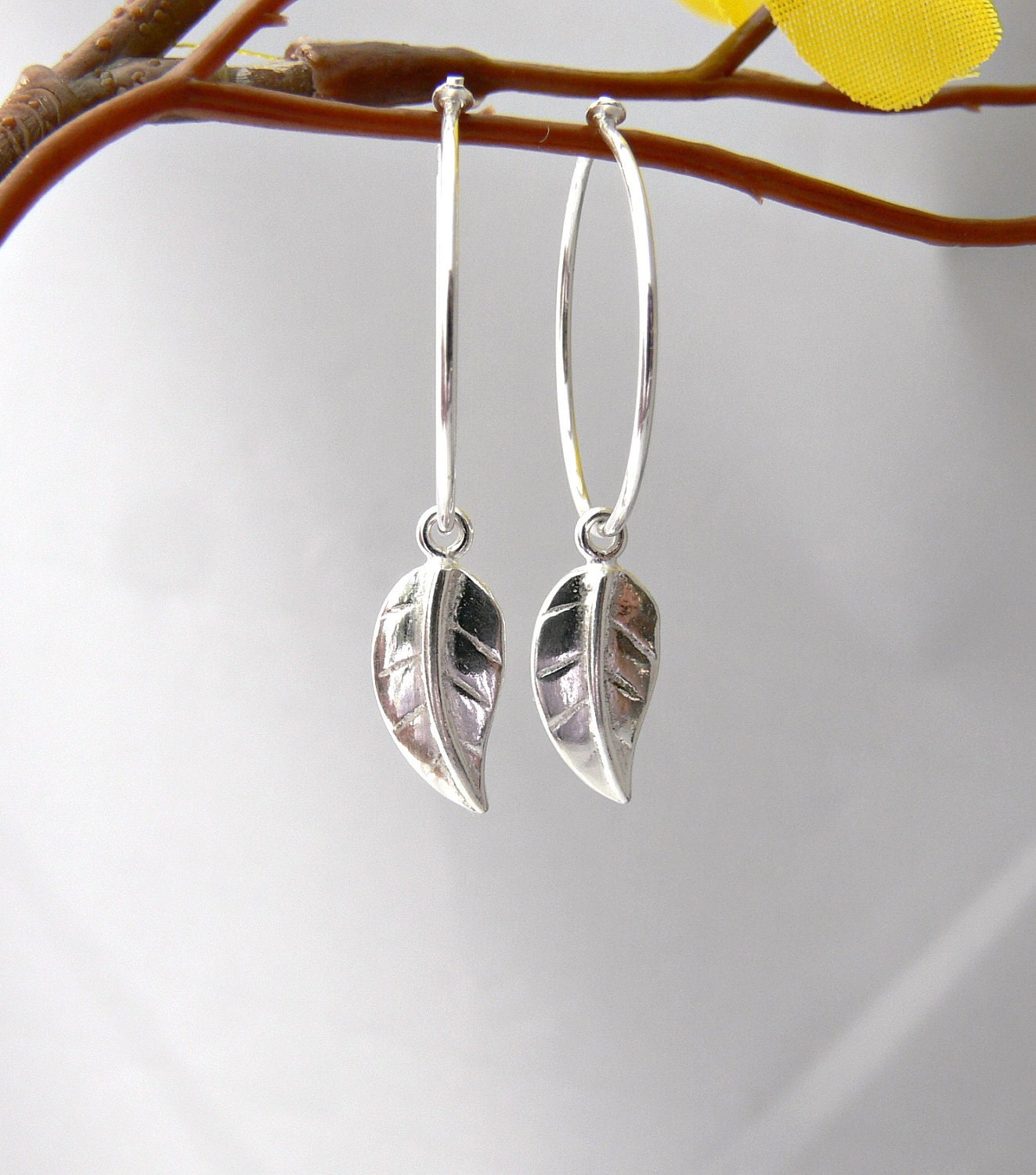Silver Leaf Earrings as seen on Duchess of Cambridge / Kate Middleton