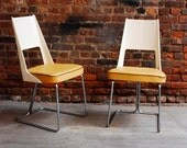 The Jetsons Chairs With New Leather Upholstery / Free NYC Curbside Delivery