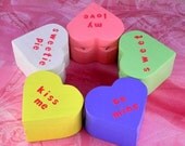 Set of 5 Candy Heart wooden boxes