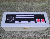 Nintendo Controller wood, box, pencil box, 80's, classic