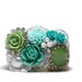 Mermaid Cuff Bracelet in Aqua Blues, Teals and Greens