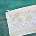 Coin Purse, White Linen with Crochet Trim and Vintage Buttons, Wallet, Bag, Pouch, All White