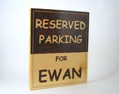 Custom Parking Sign - Wood Pyrography - Reserved Parking for YOU