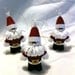 Santa Christmas Ornaments Quilled Paper in Crimson Red