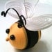 Bee Ornament Paper Quilled in Black and Yellow