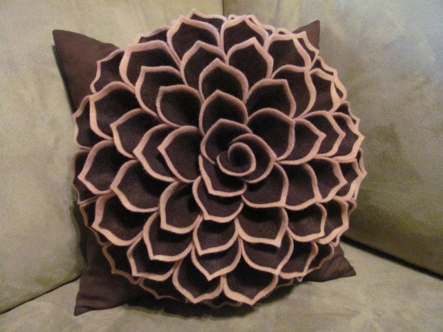 Decorative Pillow Pattern SOPHIA FLOWER Felt Flower Pattern with 2 Bonus Pillow Cover Patterns Tutorial PDF ePattern How To