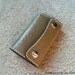 100% handcrafted, hand stitched ostrich embossed cowhide leather key holder / case with card pouch