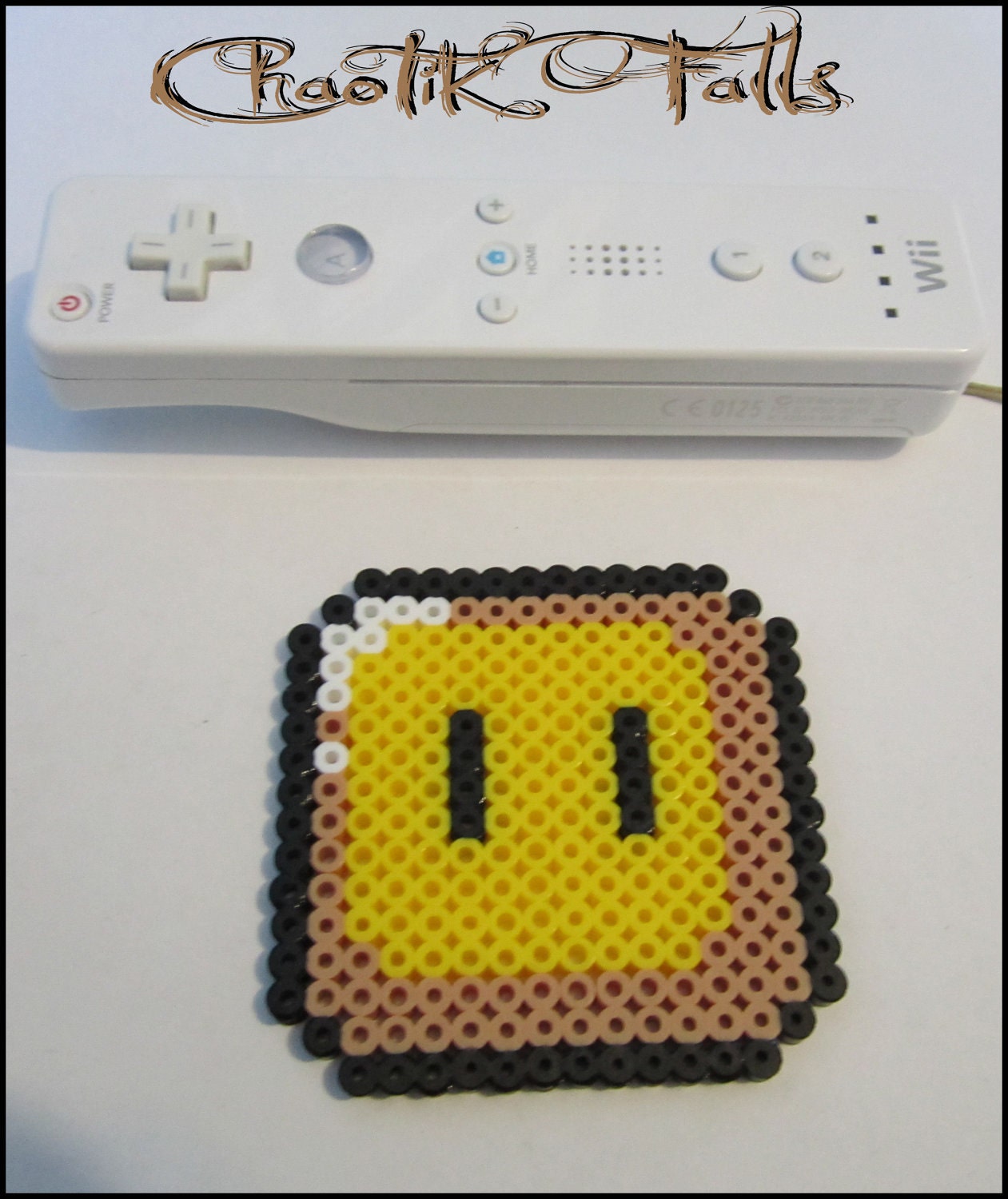 Pixel Art Mario Item Coin Block Perler Beads
