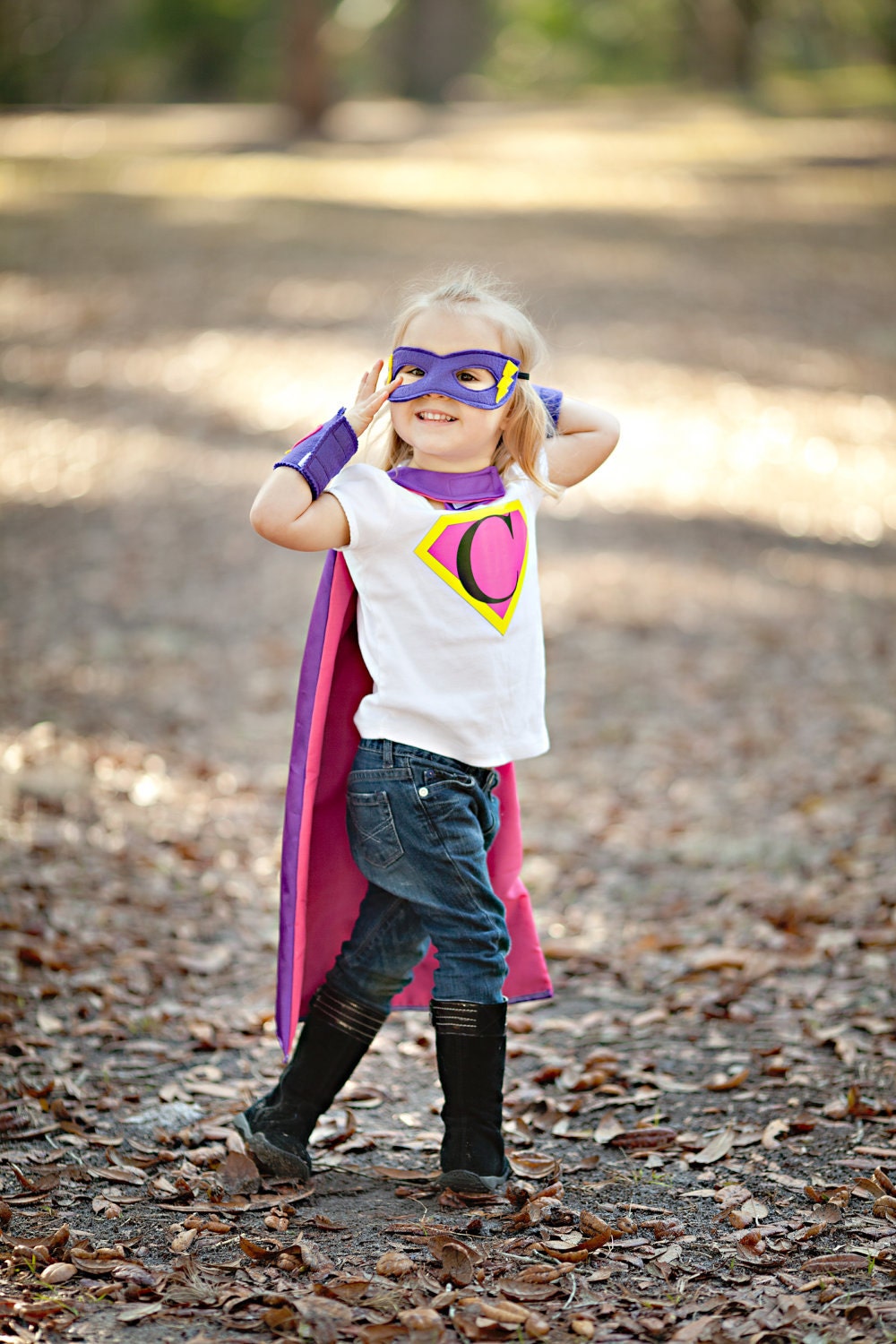 Ultimate Super Hero Set Design Your Own Cape,Mask,Cuffs,T-shirt
