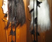 goth Raven crow FEATHER HAIR PIECE fantasy clip extensions C U S T O M   C O L O R Tribal Fusion belly dance Steampunk Pirate wig accessory