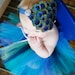 baby headband peacock feather silk flower and bow or rhinestone for infants toddler or big girls you choose color of headband