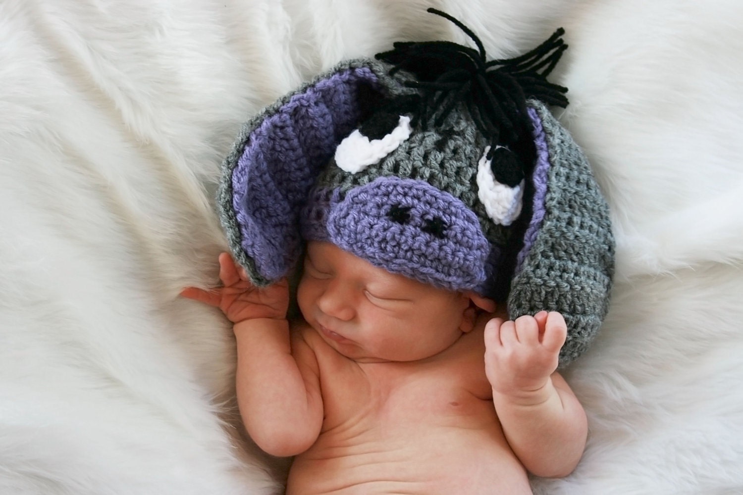3-6 Month Donkey Hat- Photo Prop