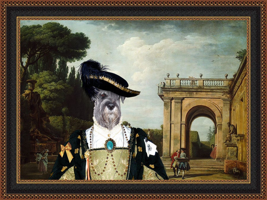 Schnauzer Dog Fine Art Canvas Print by Nobility Dogs