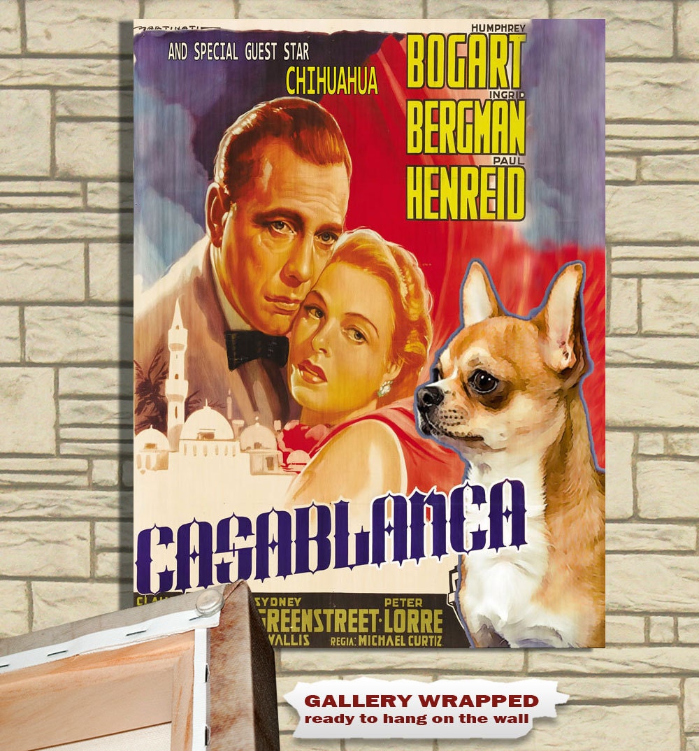 Chihuahua Vintage Movie Style Poster Canvas Print  NEW Collection by Nobility Dogs