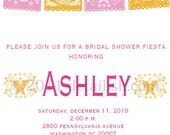 PRINTABLE - Orange and Pink Fiesta Party Invitation Papel Picado Style Baby Shower, Birthday Bridal Birthday Invitation Il_170x135