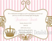 Juicy Couture Inspired Baby Shower Invitation - Her Highness is on the Way DIY Printable Il_170x135