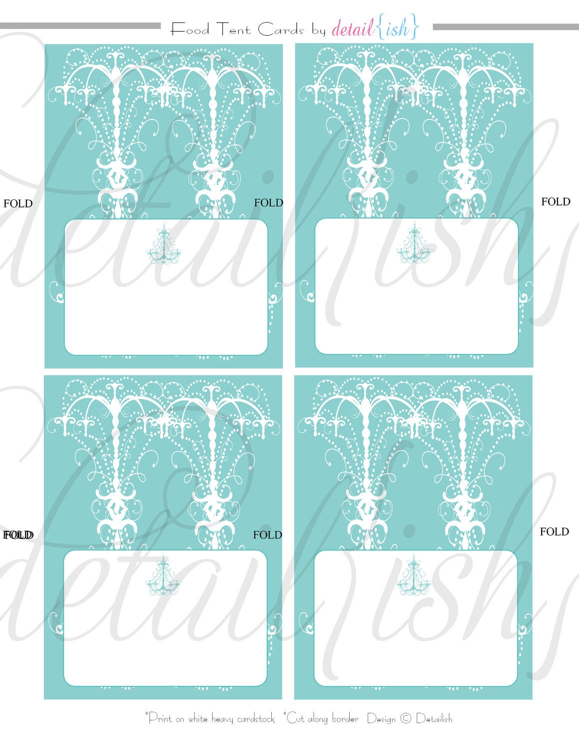 Printable Breakfast at Tiffany's Inspired Food Tent Cards - 382 Printable DIY Il_170x135