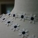 Cotton floral flower daisy lace trims 2.25 yds in 2 pieces black white lace trims cotton venise flower braid / catherine cole studio
