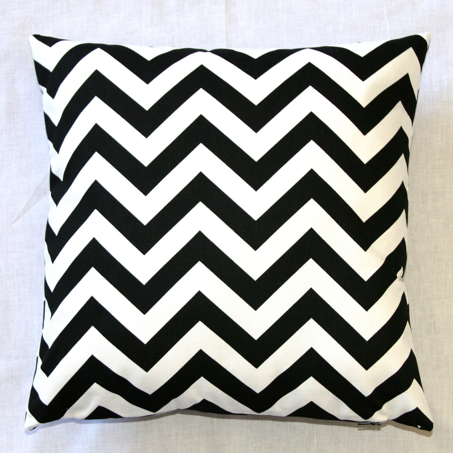 Premier Prints Black and White Chevron Pillow Cover- 20x20 inches- Hidden Zipper Closure