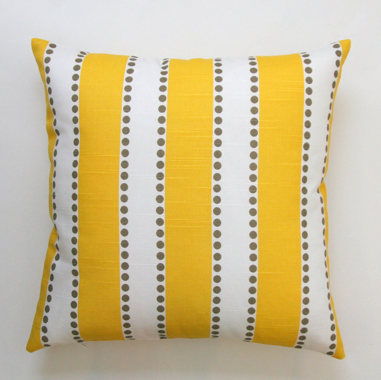 Premier Prints Yellow Lulu Stripe Pillow Cover- 18x18 inches- Hidden Zipper Closure