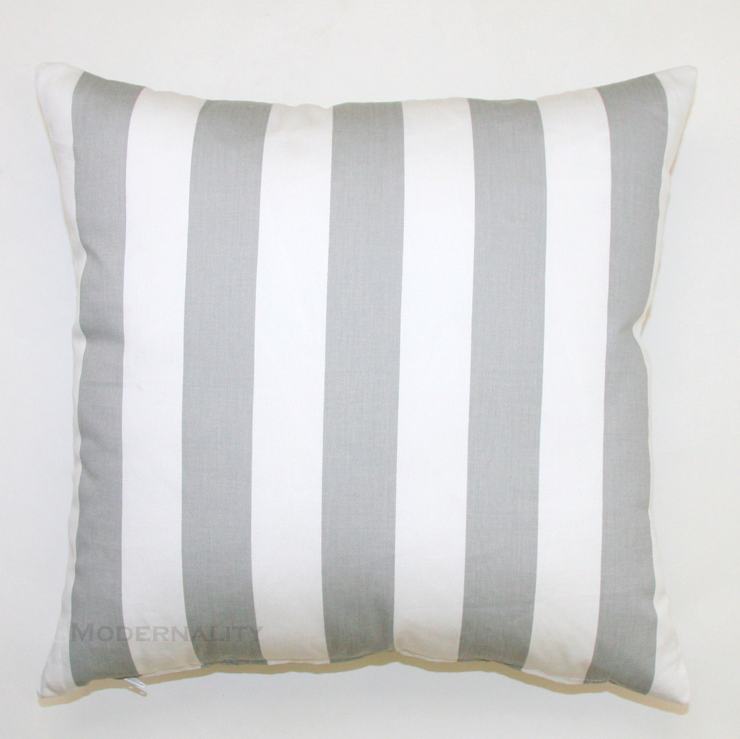 Premier Prints Grey and White Striped Pillow Cover- 20x20 inches- Hidden Zipper Closure