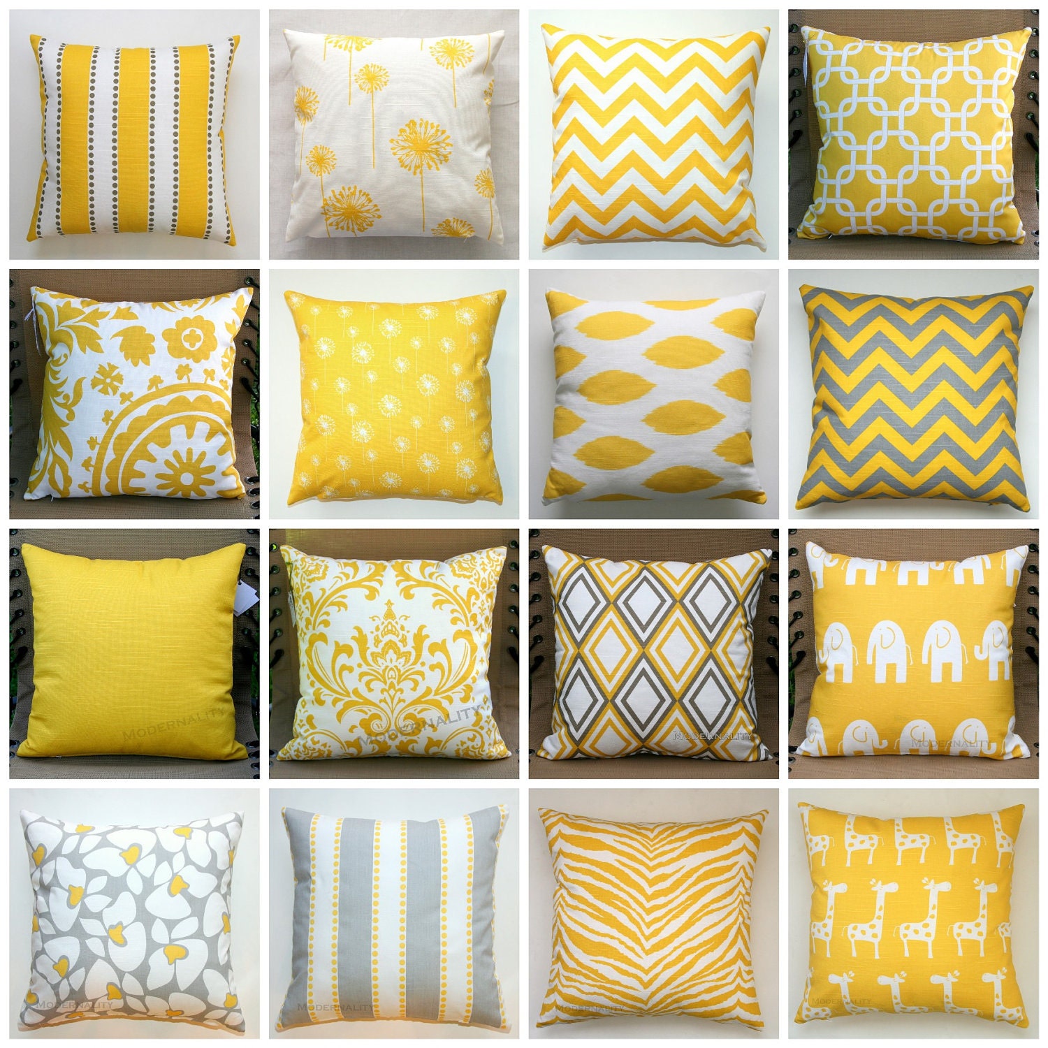 Premier Prints Yellow Suzani Pillow Cover- 20x20 inches- Hidden Zipper Closure