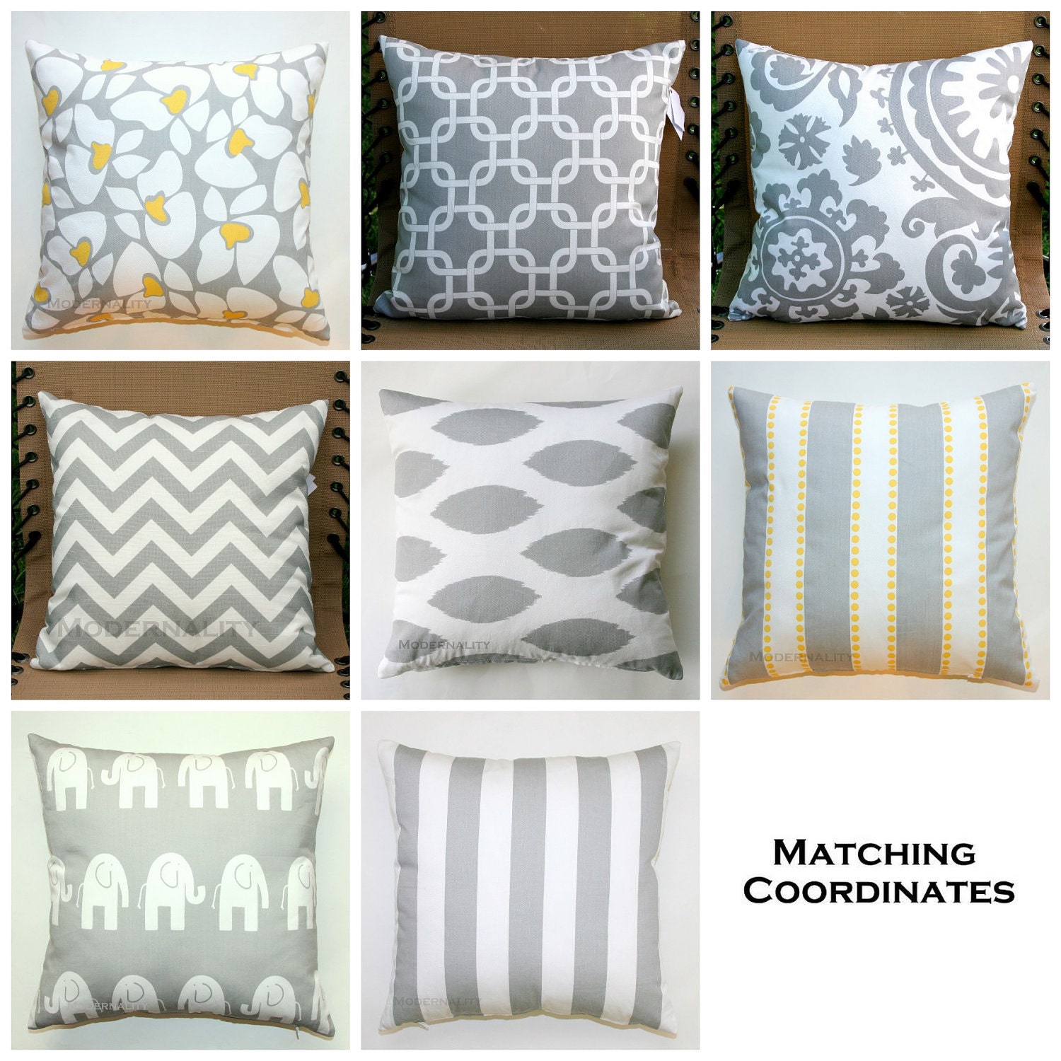 Premier Prints Grey Chevron Pillow Cover- 16x16 inches- Hidden Zipper Closure