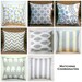 Premier Prints Grey and White Striped Pillow Cover- 20x20 inches- Hidden Zipper Closure